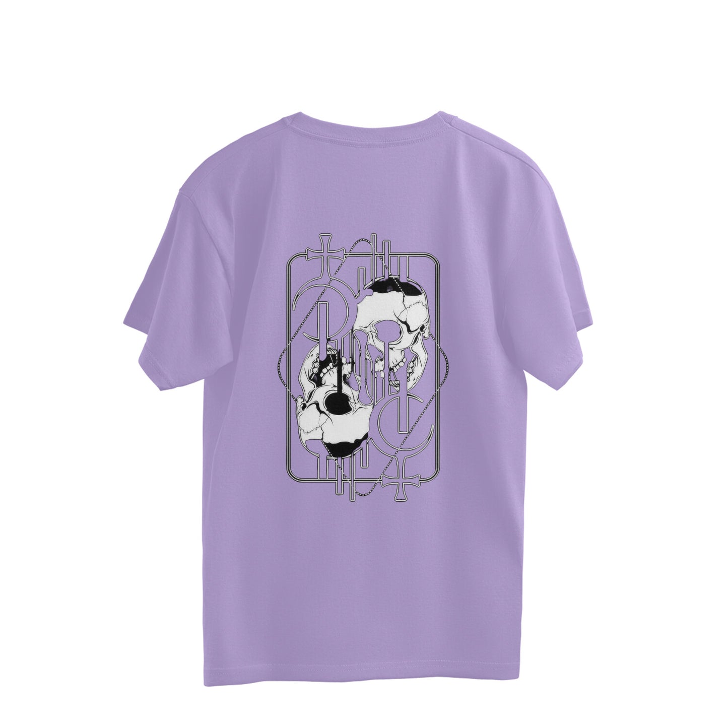 Skull Design Oversized Tee