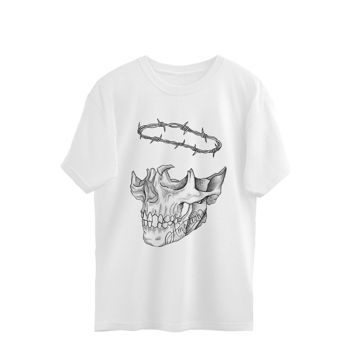 Half Skull Oversized Tee