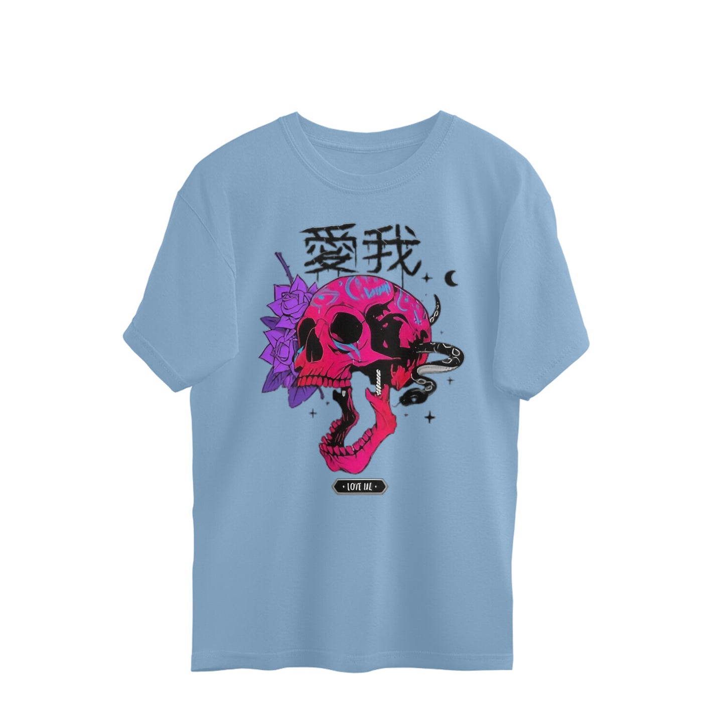 Love Me Skull Oversized Tee