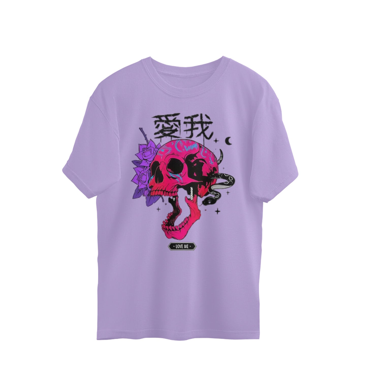 Love Me Skull Oversized Tee