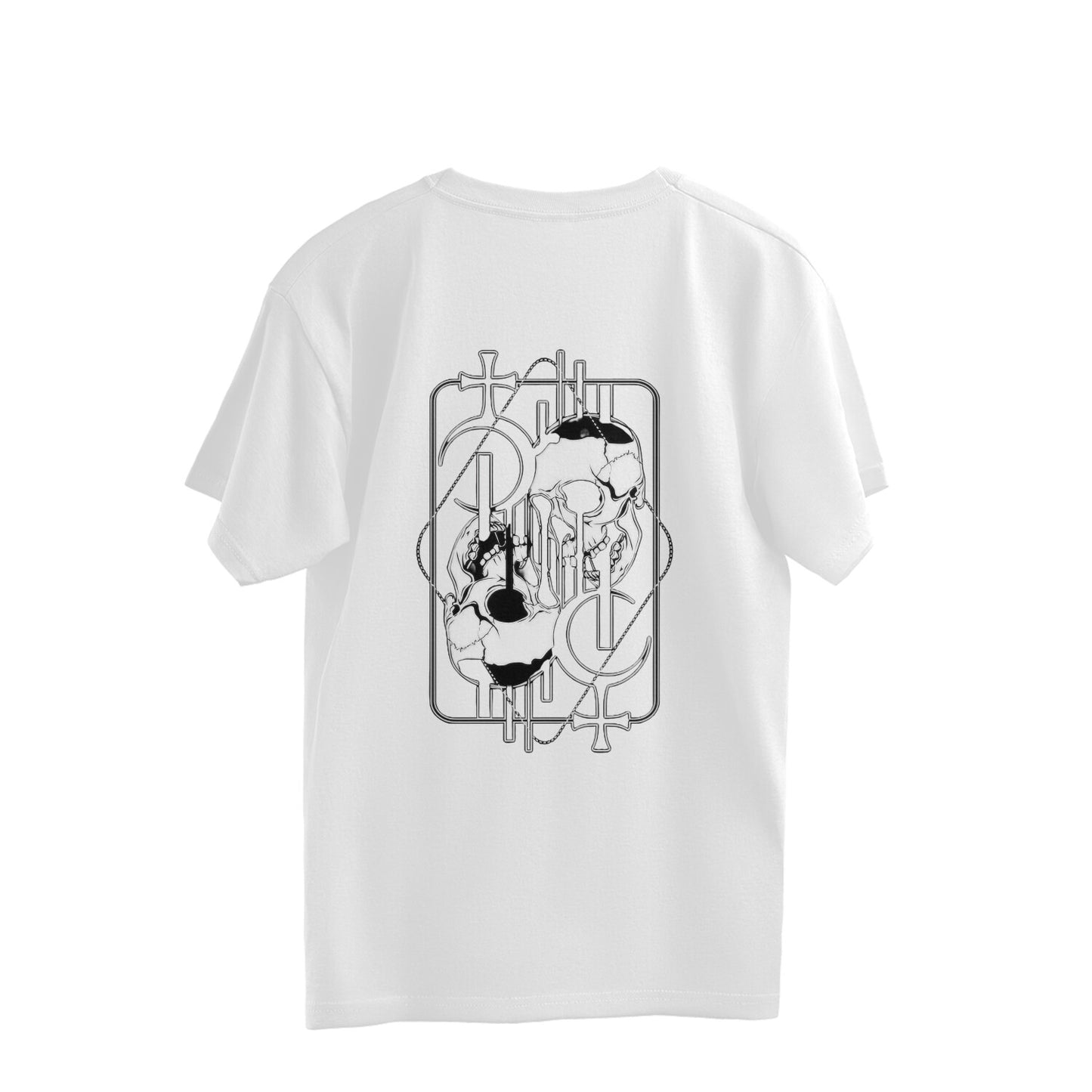 Skull Design Oversized Tee