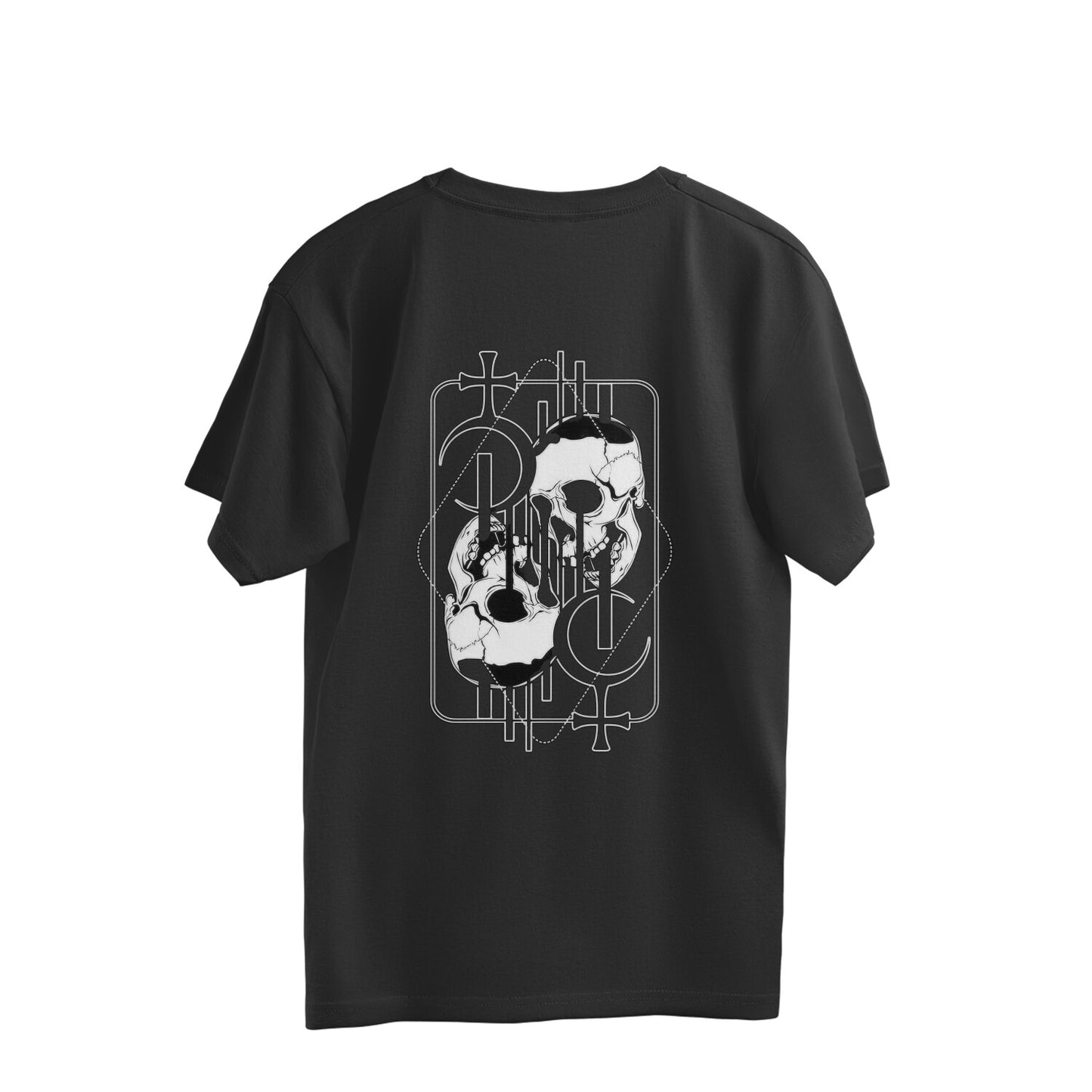 Skull Design Oversized Tee
