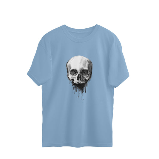 Skull Design Oversized Tee