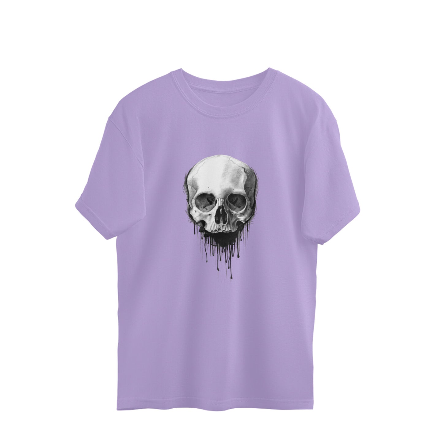 Skull Design Oversized Tee