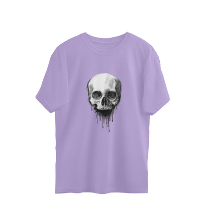 Skull Design Oversized Tee
