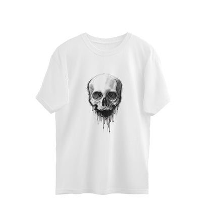 Skull Design Oversized Tee