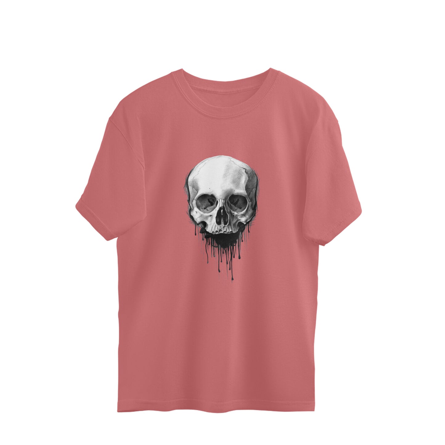 Skull Design Oversized Tee