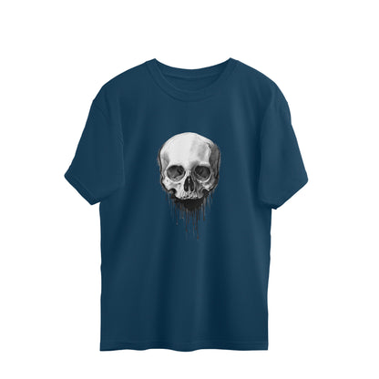Skull Design Oversized Tee