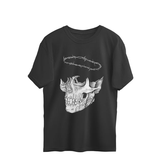 Half Skull Oversized Tee