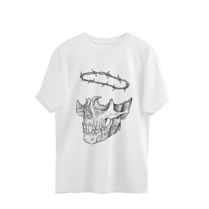 Half Skull Oversized Tee