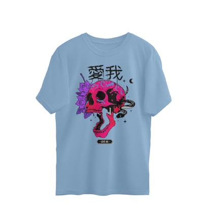 Love Me Skull Oversized Tee